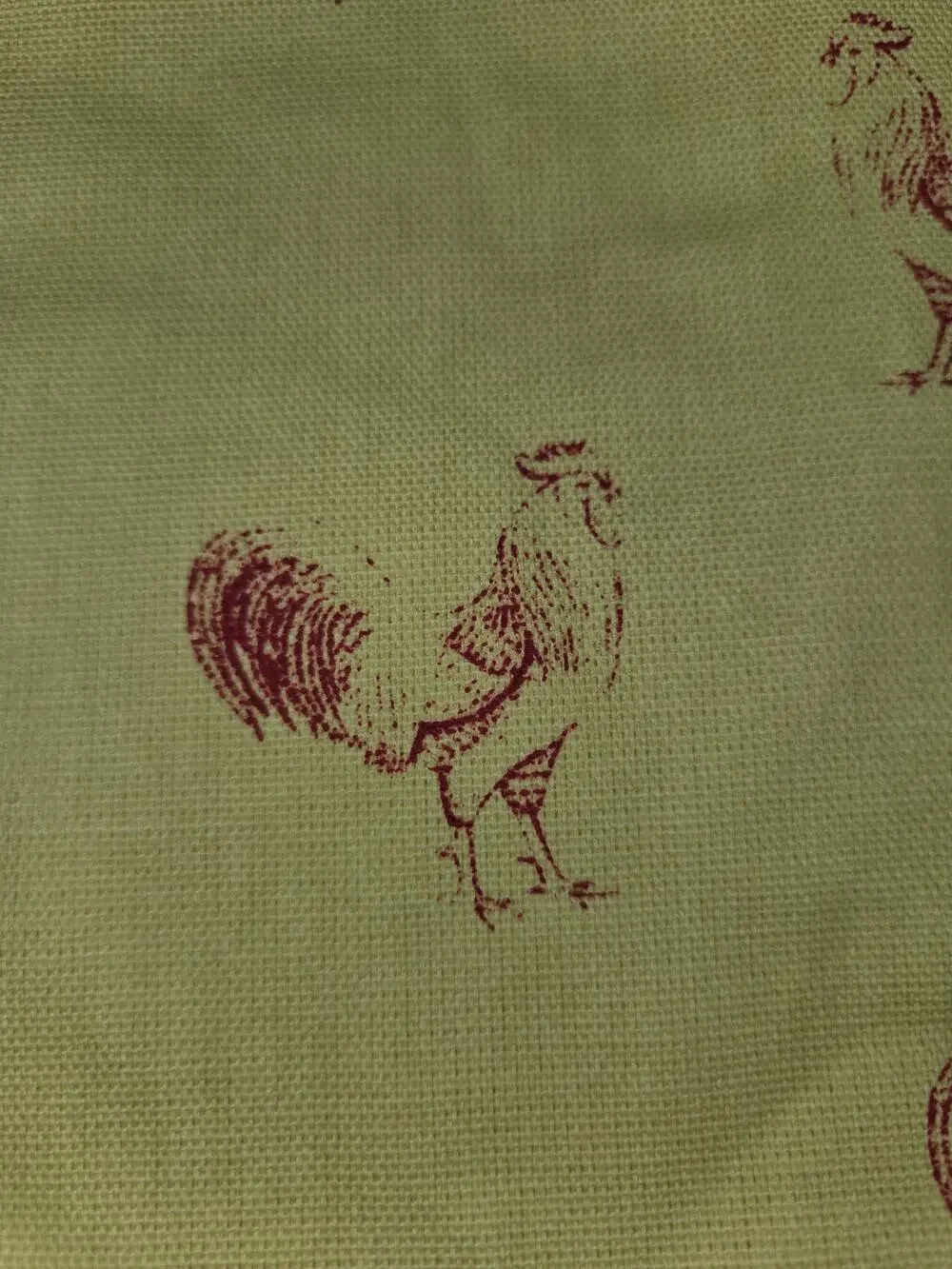 Waverly Pecking Order Cotton Fabric 3 Yards Roosters Chickens Home Upholstery